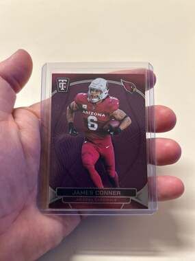 2024 Panini Totally Certified James Conner Purple Mirror Insert No. 2 Arizona Ca